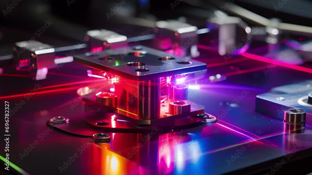 An upclose look at a quantum entangled beam splitter, showing how it