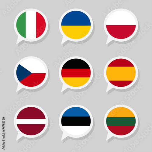Flags of the world vector nationality 