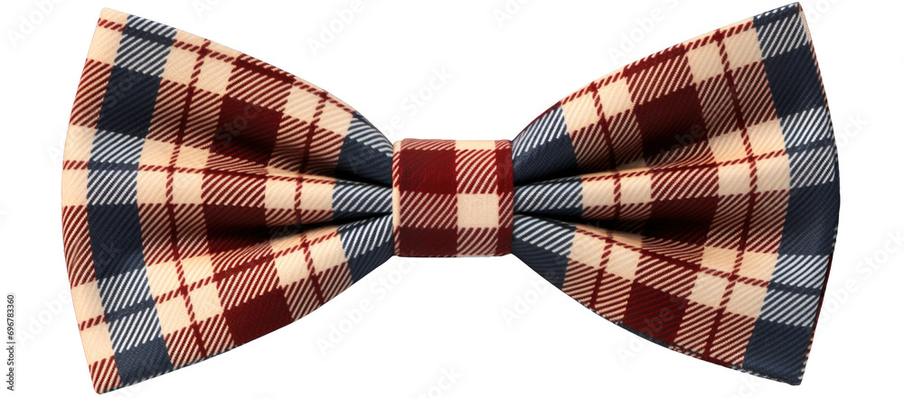 bow tie with checkered motif isolated background, clipart - obrazy, fototapety, plakaty 