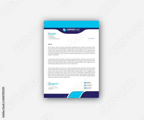 A unique letterhead design template for your business