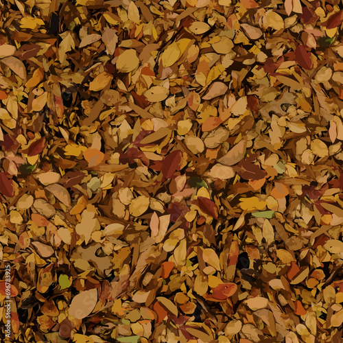 Realistic camouflage Seamless forest pattern. Branches and Oak leaves. Useable for hunting and wildlife photography purposes. Seamless vector illustra