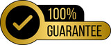 Guarantee golden label badge sticker, gold guarantee label