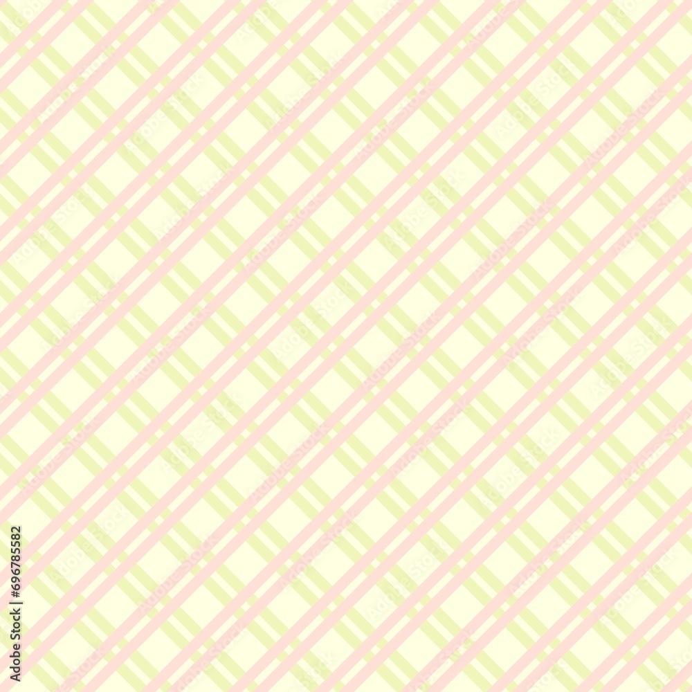 Fototapeta premium pastel Check plaid pattern in yellow and pink