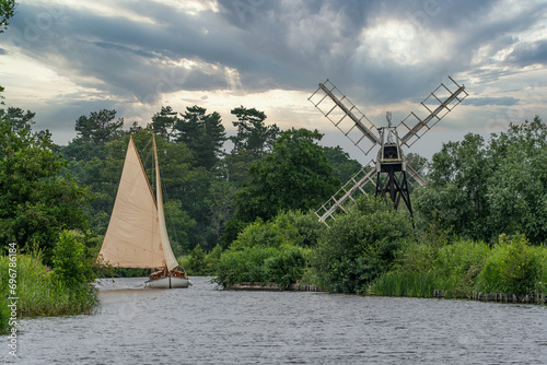 Sailing Boat on the Norfolk Broads photo
