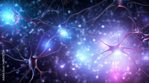 Neurons abstract background