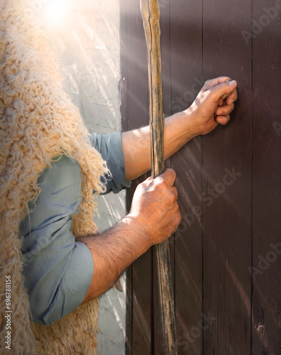 Man knocking on the door