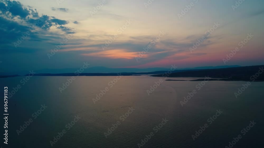 Dramatic sea sunrise Burning sky and shining golden waves Cloudscape 4K Dramatic sea sunrise Burning sky and shining golden waves Cloudscape 4K