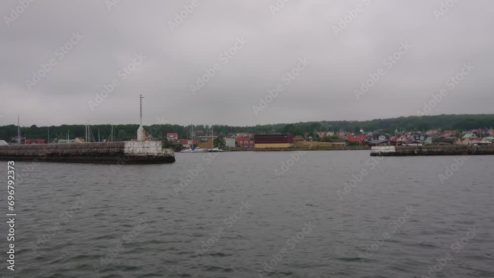 Panorama of the entrance to Halleviks harbor Sweden Panorama of the entrance to Halleviks harbor Sweden
