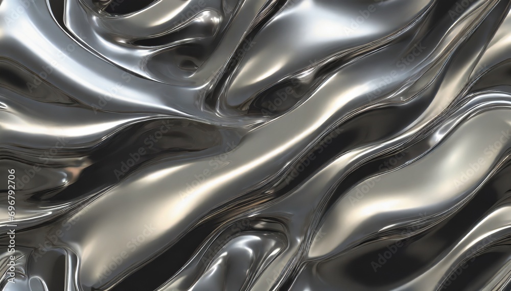 abstract 3d background with flowing liquid metal texture seamless ...