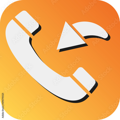 Inbound Vector Glyph Gradient Background Icon Design