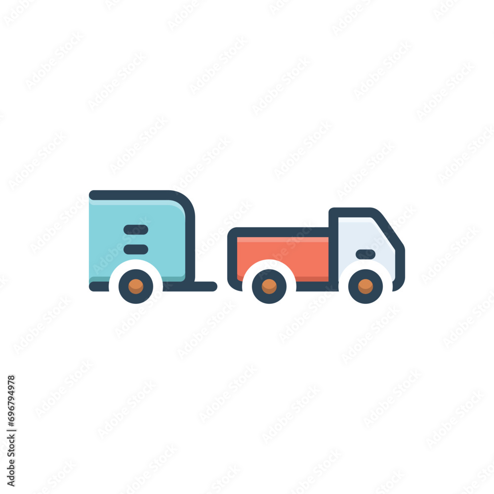 Color illustration icon for pickup