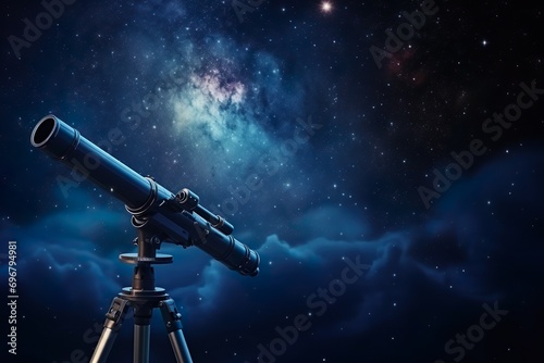 天体望遠鏡と星空イメージ01