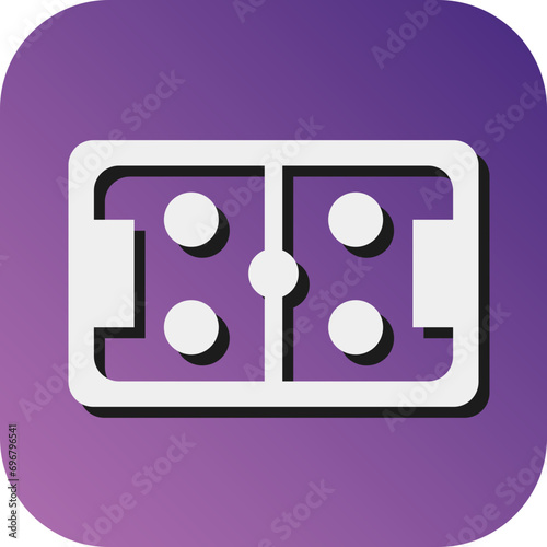 Air Hockey Vector Glyph Gradient Background Icon Design