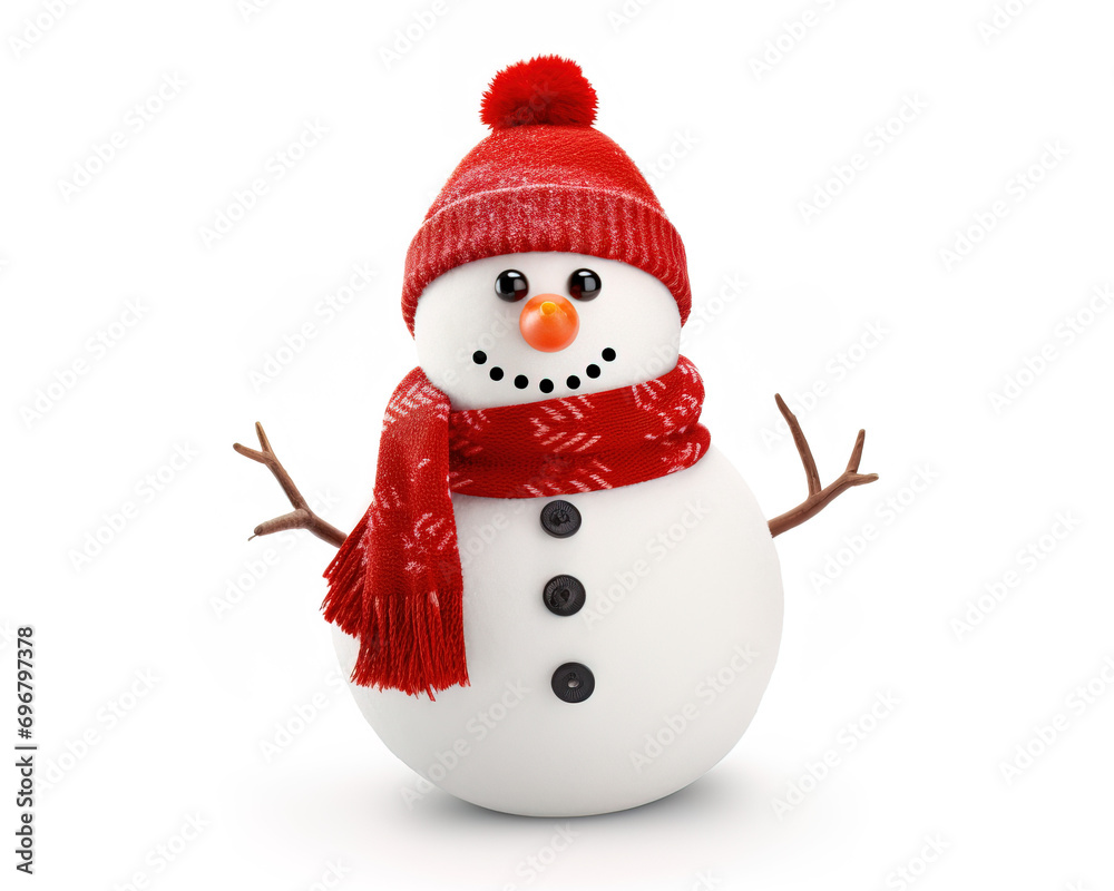 snowman isolated on white background