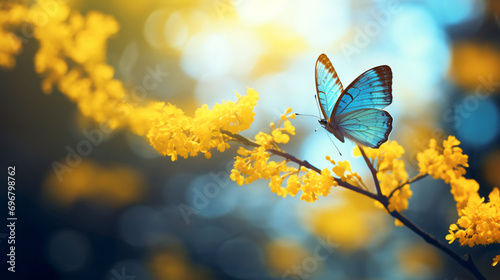 Morpho blue butterfly © Mishu