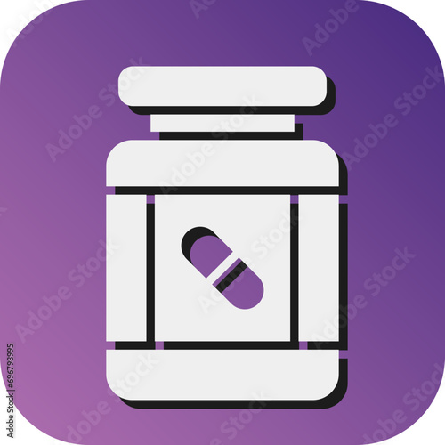 Whey Vector Glyph Gradient Background Icon Design