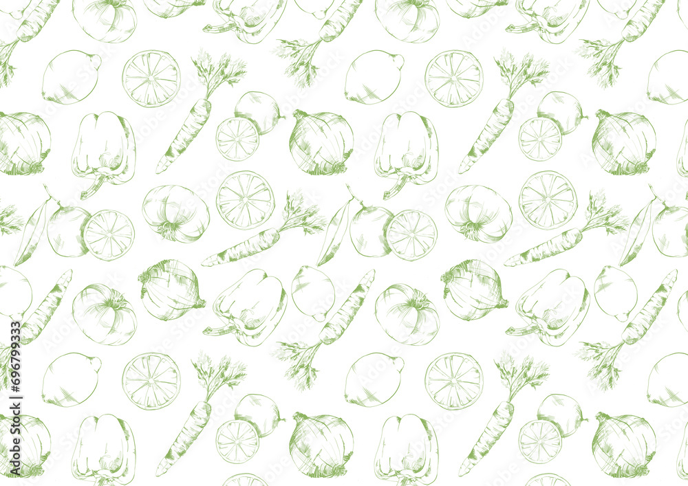 Pattern vegetables illustration Pattern vegetables illustration