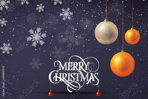 Merry christmas luxury decoration ornament banner background card illustration.