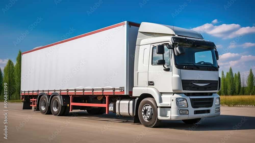 white truck on the road