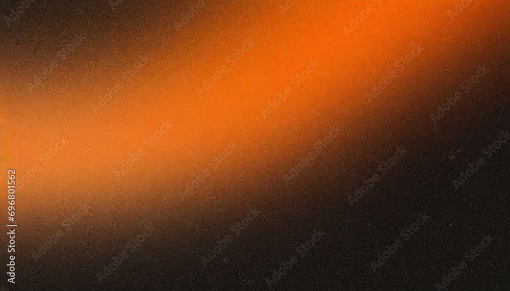 orange glowing color gradient on black grainy background noise texture effect large banner copy space