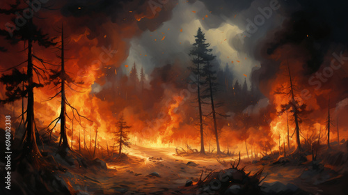 Raging forest fire © Mishu