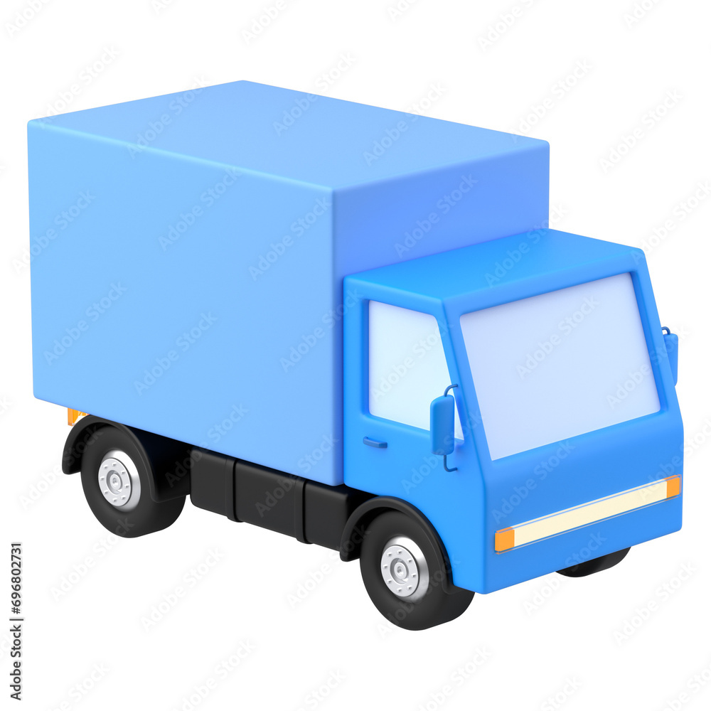 Delivery service truck cargo  3d icon