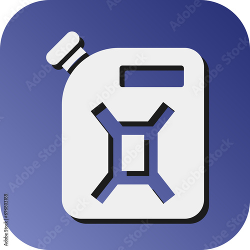 Gas Can Vector Glyph Gradient Background Icon Design