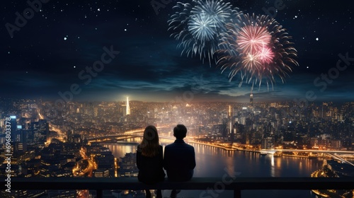 Watching Fireworks from a High Vantage Point