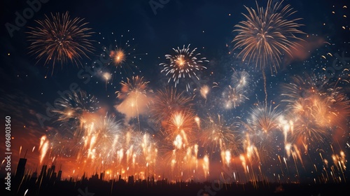 Celebratory Fireworks Display in the Sky