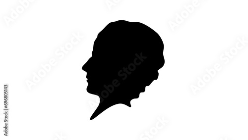 Mary Sidney silhouette, high quality vector photo