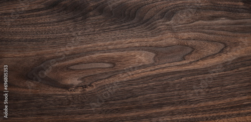 Walnut texture background. Dark wooden plank desktop texture background.