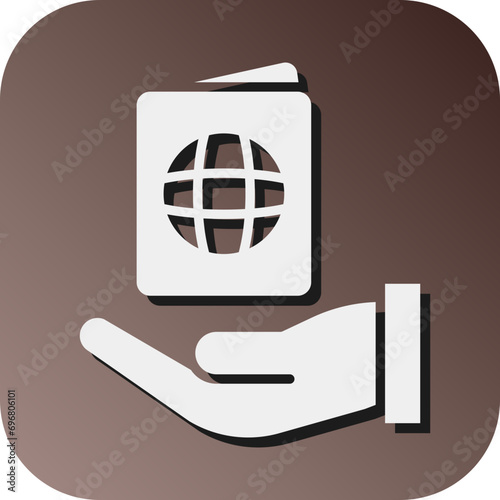 Citizenship Vector Glyph Gradient Background Icon Design