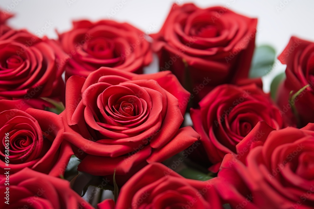 top view of beautiful red roses generative ai top view of beautiful red roses generative ai