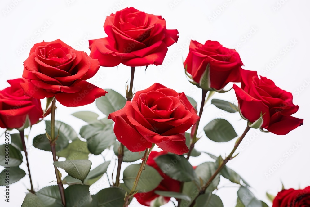 top view of beautiful red roses generative ai top view of beautiful red roses generative ai