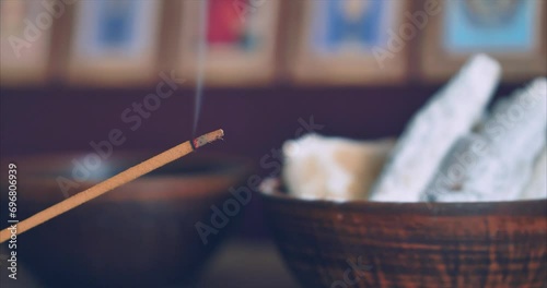 Aromatic Incense. Meditation. Fragrances photo