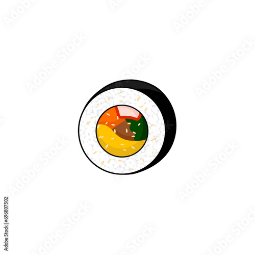 Sushi vector illustration. Asian food cartoon. Japanese food