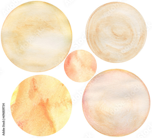 round watercolor blots
