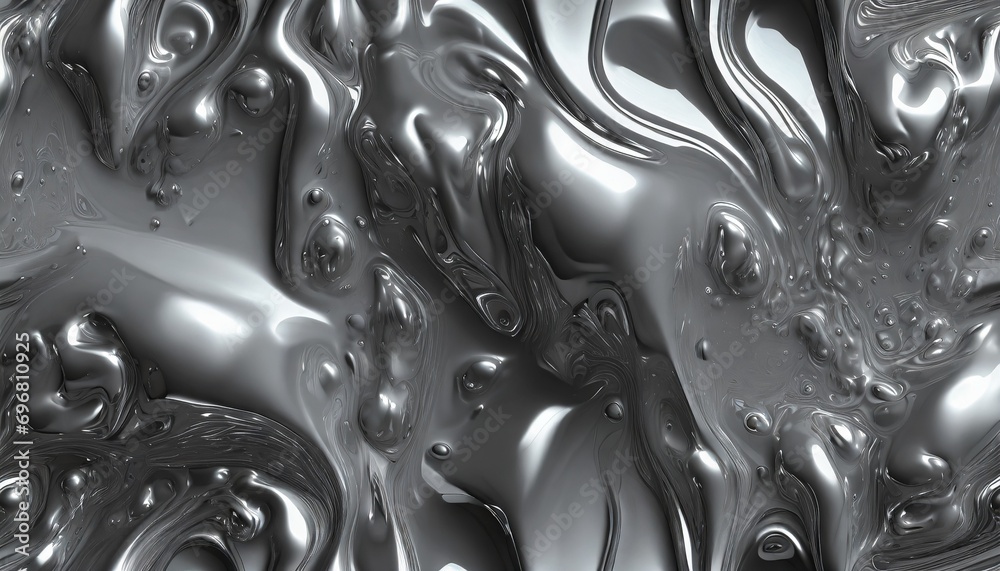 abstract 3d background with flowing liquid metal texture seamless ...