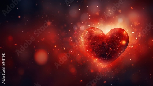 Red Heart Blur Background.
