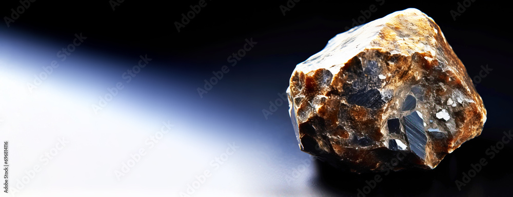 Archerite is a rare precious natural stone on a black background. AI generated. Header banner mockup with space. Archerite is a rare precious natural stone on a black background. AI generated. Header banner mockup with space.