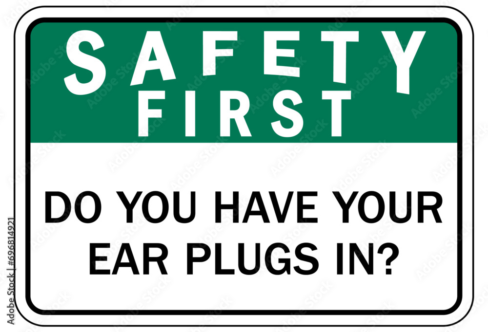 Hearing protection sign and labels Hearing protection sign and labels