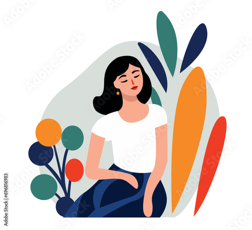Flat character art illustration manually created