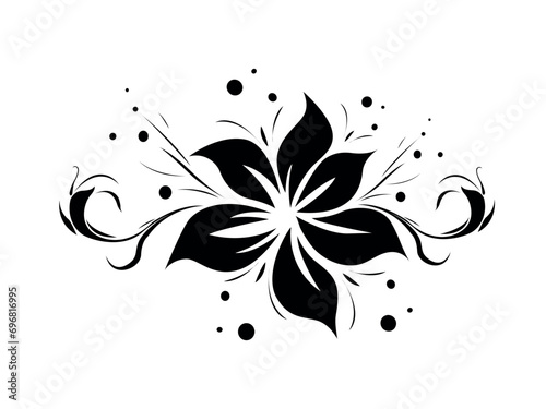 hand drawn flower for graphic uses manually created