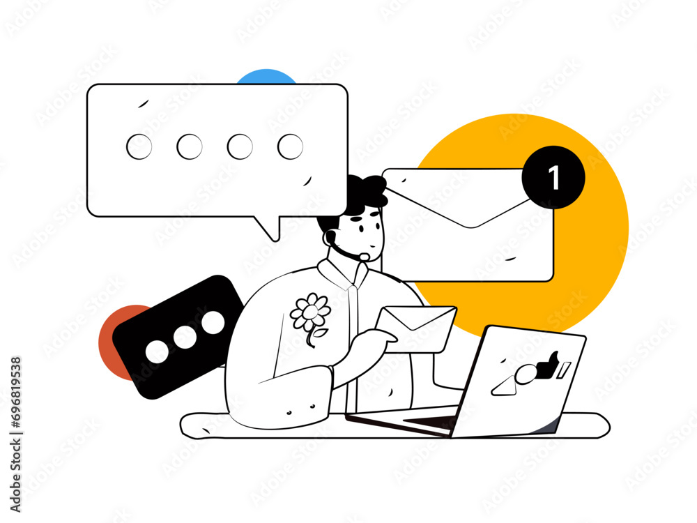 Flat vector illustration of business people operating work scene
Flat vector illustration of business people operating work scene