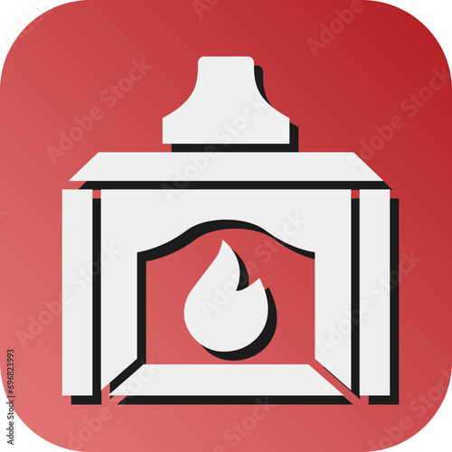 Incineration Vector Glyph Gradient Background Icon Design
