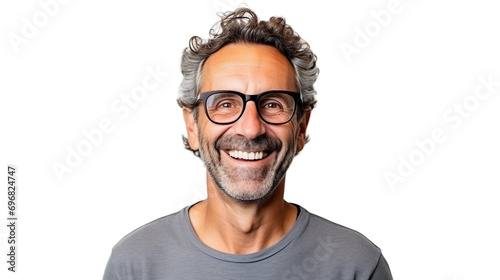 Adult with Glasses from Germany on a transparent background photo