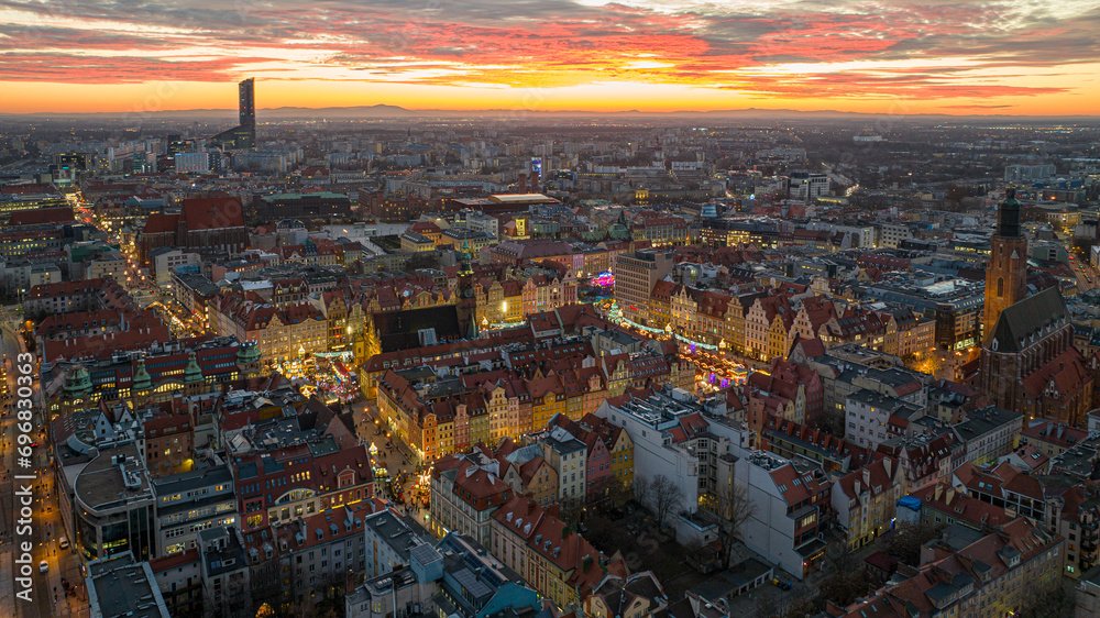 Miasto Wroclaw na Dolnym Slasku Polska - obrazy, fototapety, plakaty 
