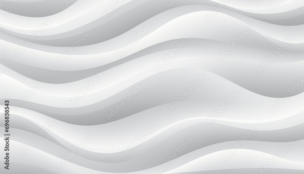 Elegant seamless monochromatic white wave texture pattern background for design and decoration Elegant seamless monochromatic white wave texture pattern background for design and decoration