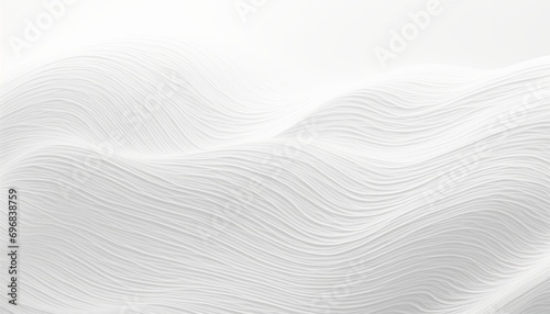 Elegant and minimalist seamless white wave texture pattern background with mono color design concept photo