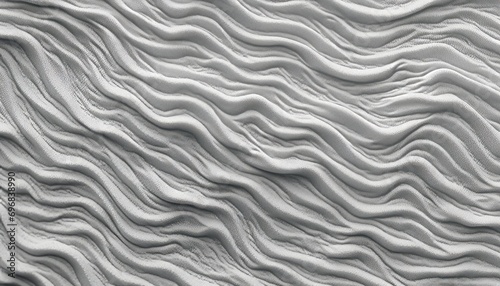 Minimalist white seamless wave texture pattern background in monochromatic white color scheme
